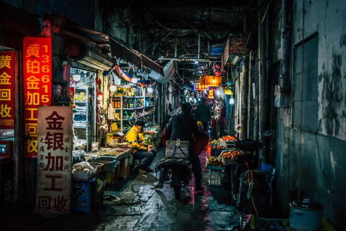 Mercado em Xangai, na China