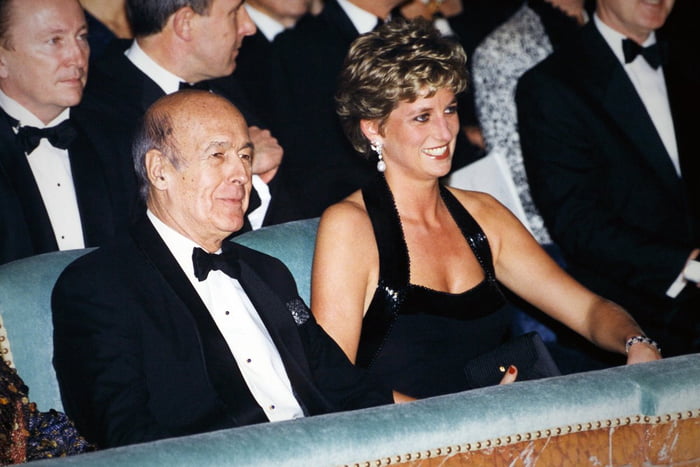 Valéry Giscard d'Estaing et la Princesse Diana