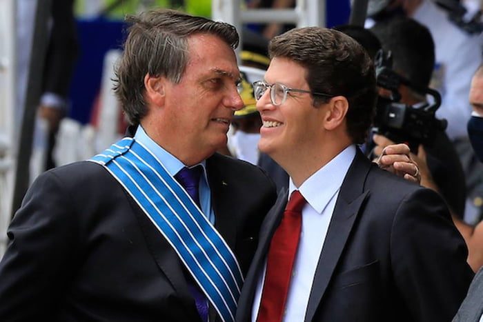 Presidente Jair Bolsonaro e ministro Ricardo Salles, do Meio Ambiente