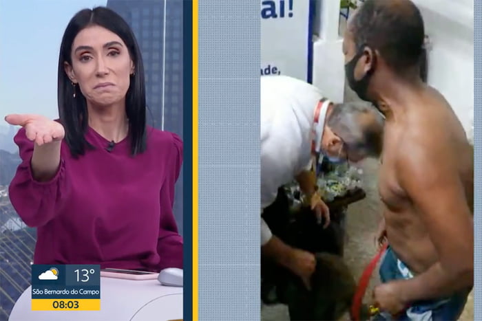 Michelle Barros se emociona ao noticiar caso de suposto racismo no interior de São Paulo (2)