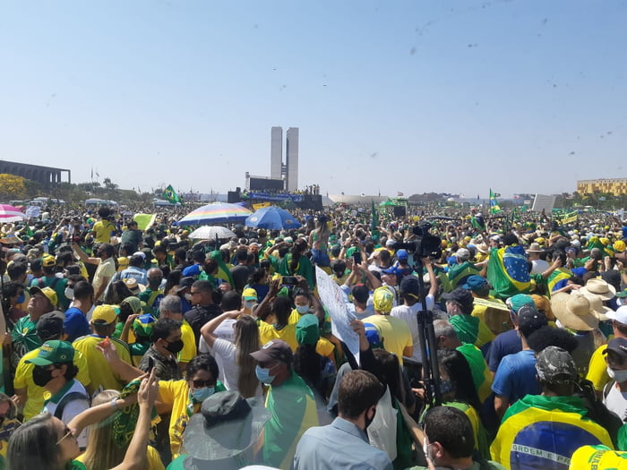 7 de setembro protesto brasil brasilia bolsonaro stf helicoptero esplanada DF 25