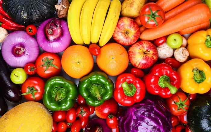 Foto colorida de frutas e verduras-Metrópoles