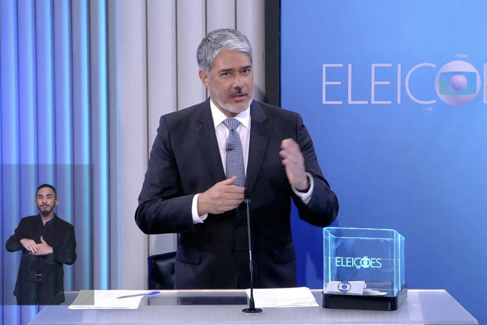 William Bonner durante debate presidenciaveis eleicoes 2022 TV globo candidatos