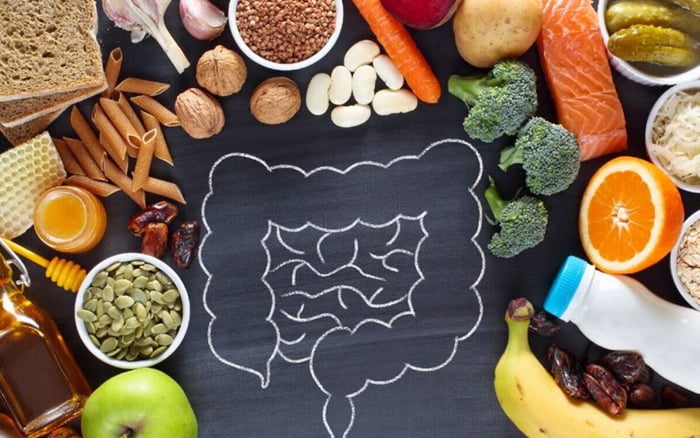 Imagem colorida de alimentação e intestino - Metrópoles