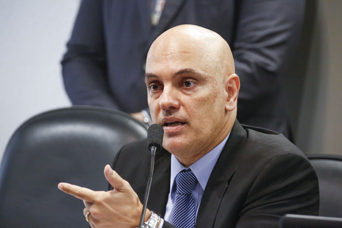 imagem colorida do ministro Alexandre de Moraes, do Supremo Tribunal Federal (STF)