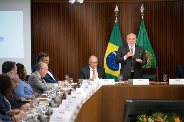 presidente Luiz Inácio Lula da Silva (PT) convocou os 37 ministros do seu governo para uma reunião no Palácio do Planalto