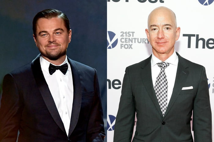Leonardo Di Caprio e Jeff Bezos