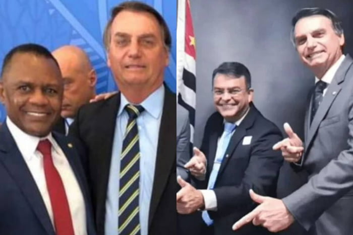 imagem colorida mostra ex-presidente jair bolsonaro junto a