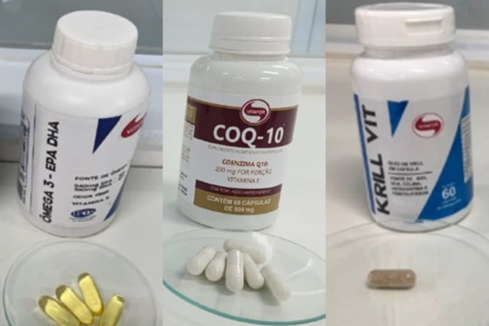 Foto mostra embalagem de suplemento alimentar em comprimidos