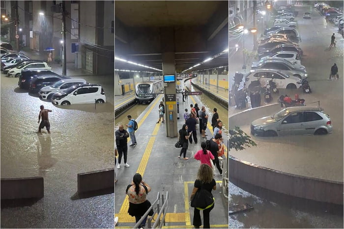 Imagens coloridas mostram alagamentos e prejuízos provocados por chuva forte no Rio de Janeiro