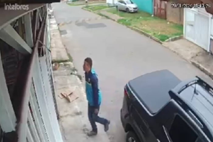 Vídeo: ladrão de carros é preso após assaltar cliente em mercado do DF