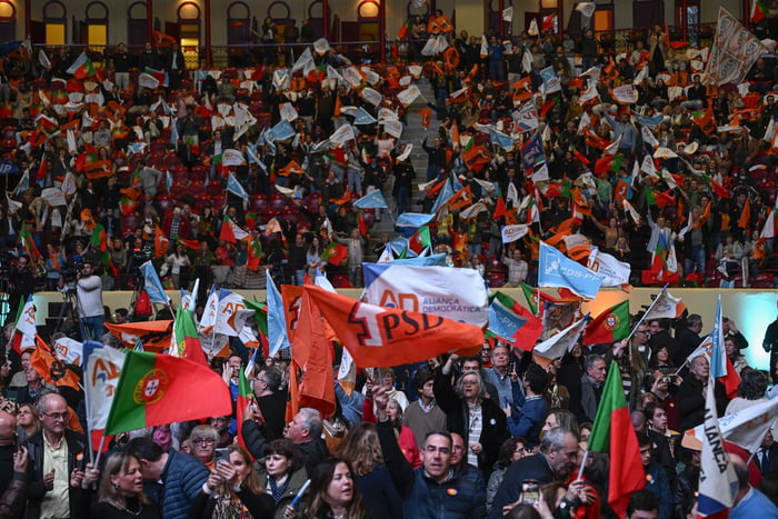 Evento partidário em Portugal antes das eleições - Metrópoles